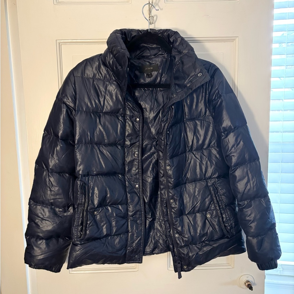 Women's J.Crew Navy Puffer Jacket